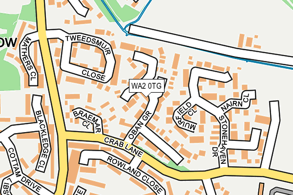 WA2 0TG map - OS OpenMap – Local (Ordnance Survey)