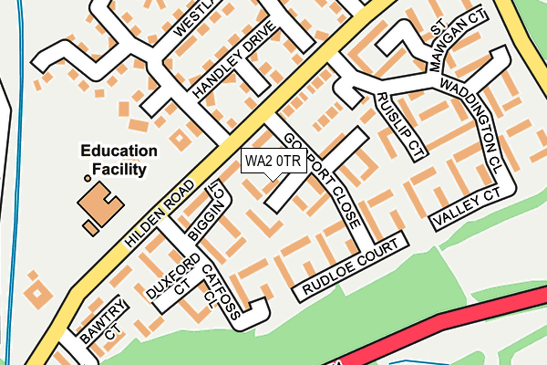 WA2 0TR map - OS OpenMap – Local (Ordnance Survey)