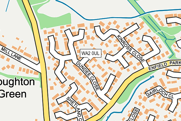 WA2 0UL map - OS OpenMap – Local (Ordnance Survey)