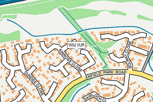 WA2 0UR map - OS OpenMap – Local (Ordnance Survey)