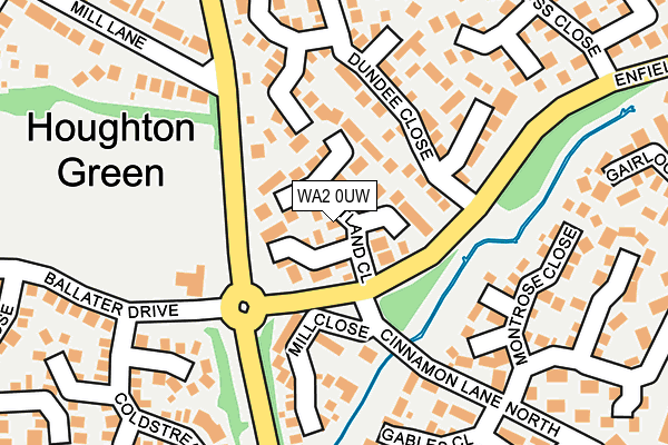 WA2 0UW map - OS OpenMap – Local (Ordnance Survey)