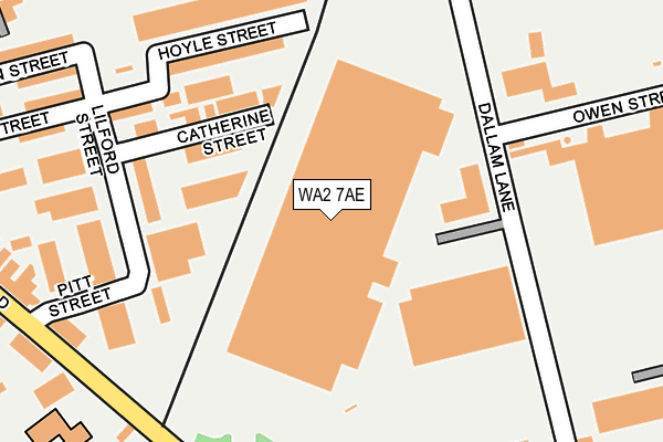 WA2 7AE map - OS OpenMap – Local (Ordnance Survey)
