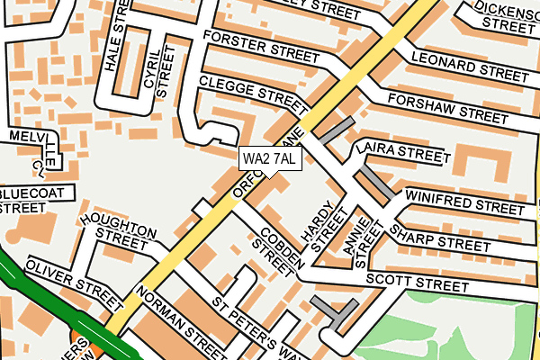 WA2 7AL map - OS OpenMap – Local (Ordnance Survey)