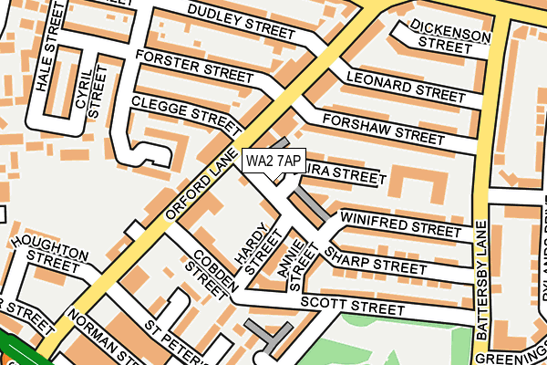 WA2 7AP map - OS OpenMap – Local (Ordnance Survey)