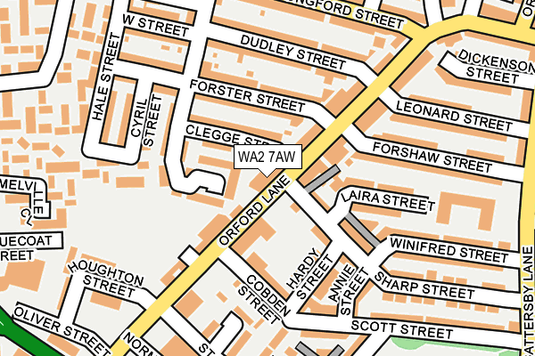 WA2 7AW map - OS OpenMap – Local (Ordnance Survey)
