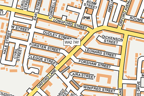 WA2 7AY map - OS OpenMap – Local (Ordnance Survey)