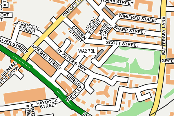 WA2 7BL map - OS OpenMap – Local (Ordnance Survey)
