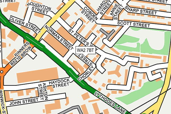 WA2 7BT map - OS OpenMap – Local (Ordnance Survey)