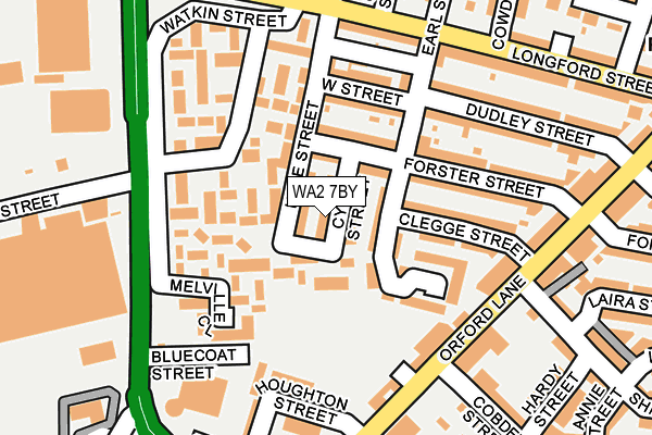 WA2 7BY map - OS OpenMap – Local (Ordnance Survey)