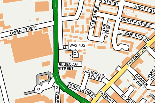 WA2 7DS map - OS OpenMap – Local (Ordnance Survey)