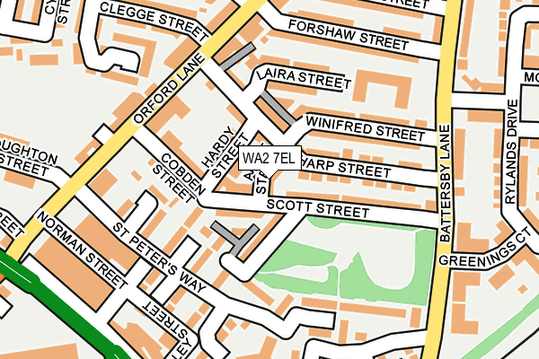 WA2 7EL map - OS OpenMap – Local (Ordnance Survey)