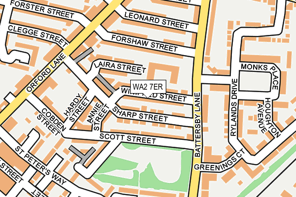WA2 7ER map - OS OpenMap – Local (Ordnance Survey)