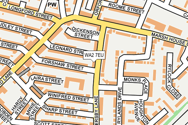 WA2 7EU map - OS OpenMap – Local (Ordnance Survey)