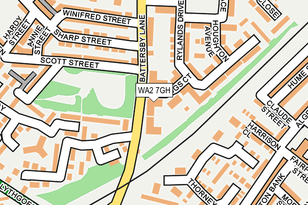 WA2 7GH map - OS OpenMap – Local (Ordnance Survey)