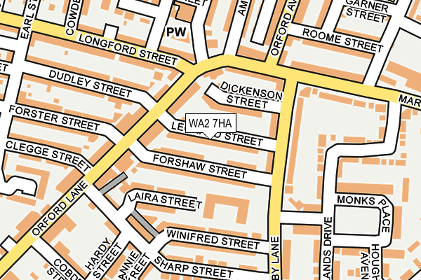 WA2 7HA map - OS OpenMap – Local (Ordnance Survey)
