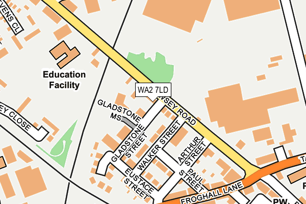 WA2 7LD map - OS OpenMap – Local (Ordnance Survey)