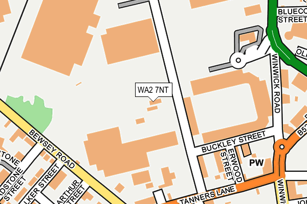 WA2 7NT map - OS OpenMap – Local (Ordnance Survey)