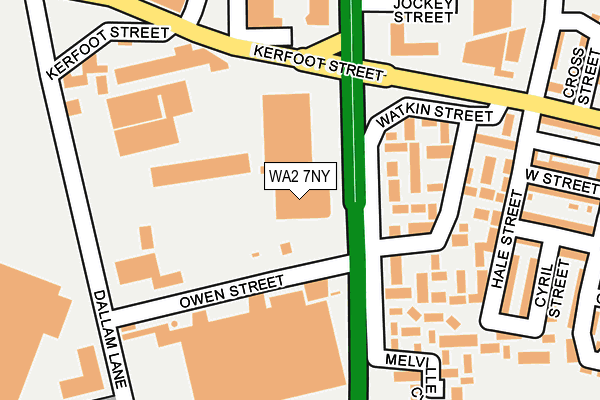 WA2 7NY map - OS OpenMap – Local (Ordnance Survey)
