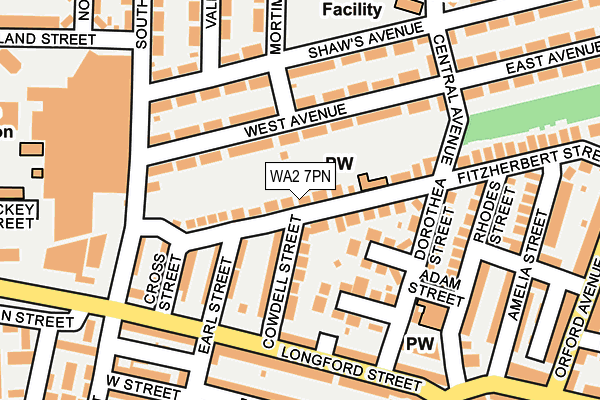 WA2 7PN map - OS OpenMap – Local (Ordnance Survey)