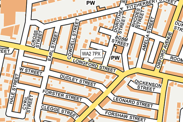 WA2 7PX map - OS OpenMap – Local (Ordnance Survey)