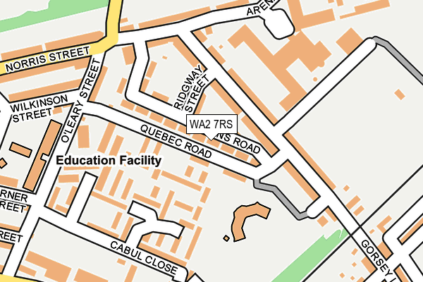 WA2 7RS map - OS OpenMap – Local (Ordnance Survey)