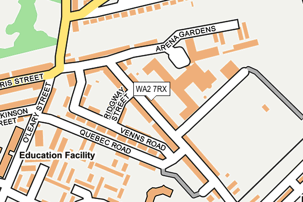 WA2 7RX map - OS OpenMap – Local (Ordnance Survey)