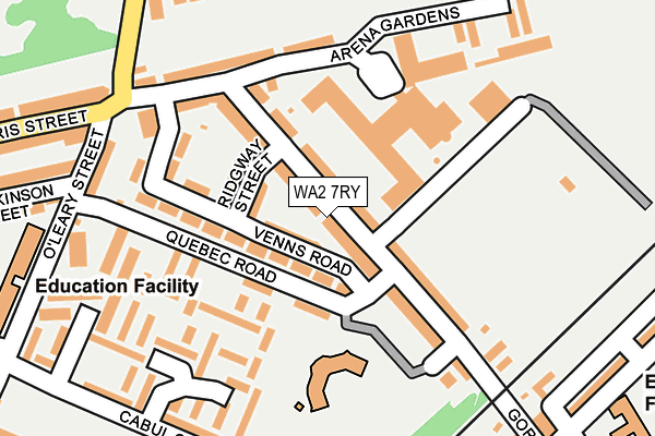 WA2 7RY map - OS OpenMap – Local (Ordnance Survey)