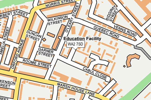 WA2 7SD map - OS OpenMap – Local (Ordnance Survey)