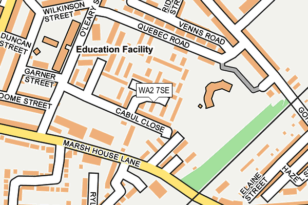 WA2 7SE map - OS OpenMap – Local (Ordnance Survey)