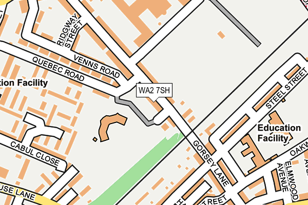 WA2 7SH map - OS OpenMap – Local (Ordnance Survey)