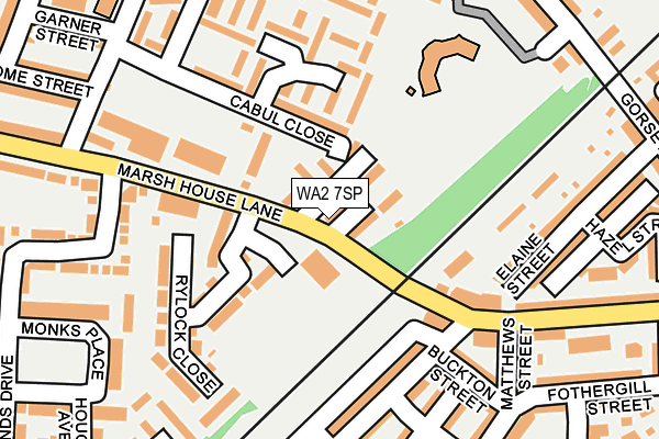 WA2 7SP map - OS OpenMap – Local (Ordnance Survey)