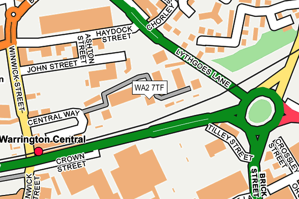 WA2 7TF map - OS OpenMap – Local (Ordnance Survey)