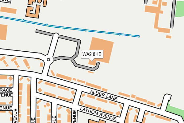 WA2 8HE map - OS OpenMap – Local (Ordnance Survey)