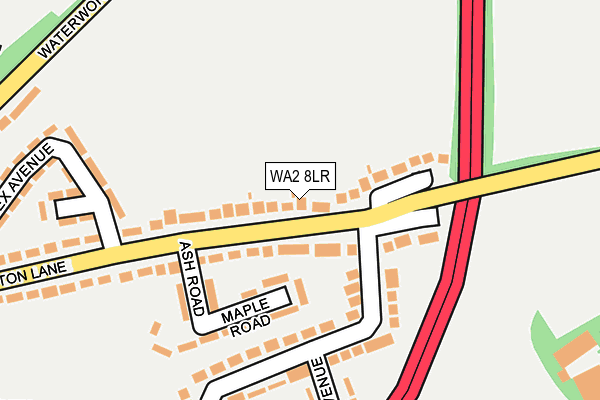 WA2 8LR map - OS OpenMap – Local (Ordnance Survey)