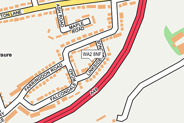 WA2 8NF map - OS OpenMap – Local (Ordnance Survey)