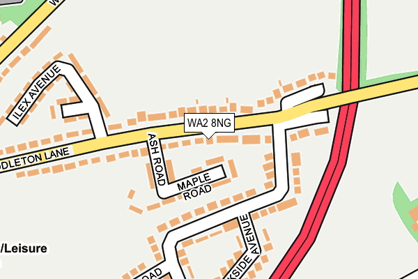 WA2 8NG map - OS OpenMap – Local (Ordnance Survey)
