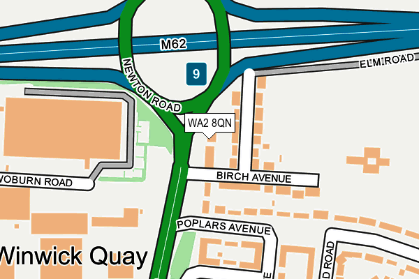 WA2 8QN map - OS OpenMap – Local (Ordnance Survey)