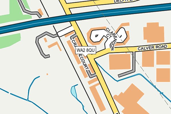 WA2 8QU map - OS OpenMap – Local (Ordnance Survey)