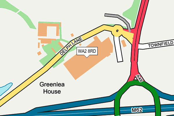 WA2 8RD map - OS OpenMap – Local (Ordnance Survey)