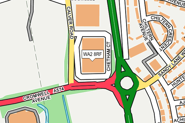 WA2 8RF map - OS OpenMap – Local (Ordnance Survey)