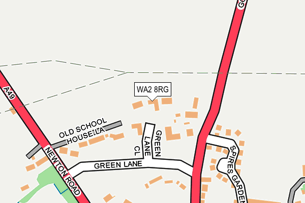 WA2 8RG map - OS OpenMap – Local (Ordnance Survey)