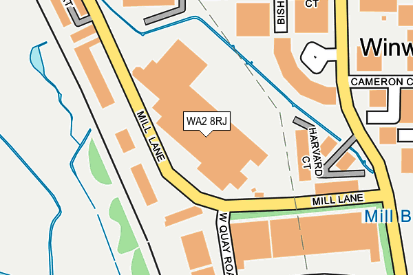 WA2 8RJ map - OS OpenMap – Local (Ordnance Survey)