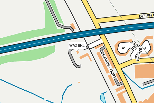 WA2 8RL map - OS OpenMap – Local (Ordnance Survey)