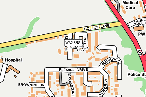 WA2 8RS map - OS OpenMap – Local (Ordnance Survey)
