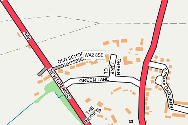 WA2 8SE map - OS OpenMap – Local (Ordnance Survey)