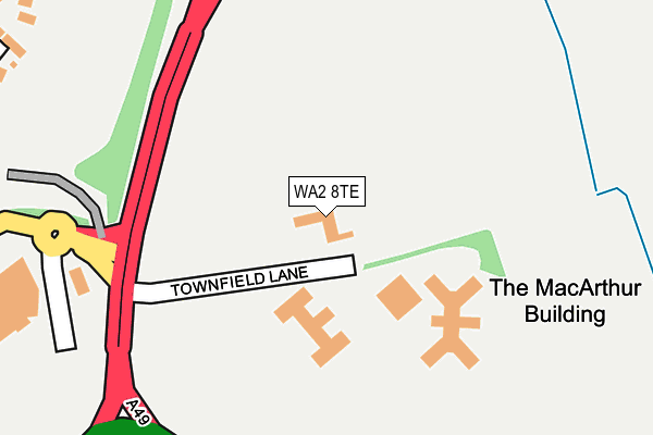 WA2 8TE map - OS OpenMap – Local (Ordnance Survey)