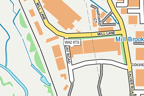 WA2 8TS map - OS OpenMap – Local (Ordnance Survey)
