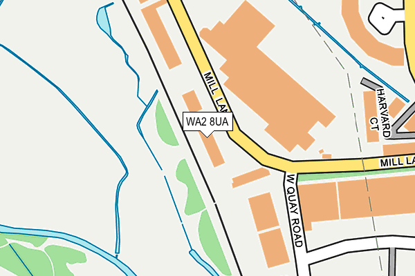 WA2 8UA map - OS OpenMap – Local (Ordnance Survey)