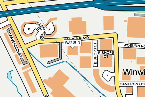WA2 8UD map - OS OpenMap – Local (Ordnance Survey)