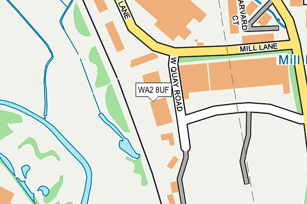 WA2 8UF map - OS OpenMap – Local (Ordnance Survey)